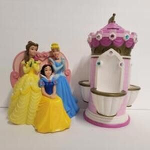 Disney Princess Castle and Princess Piggy Banks set of 2